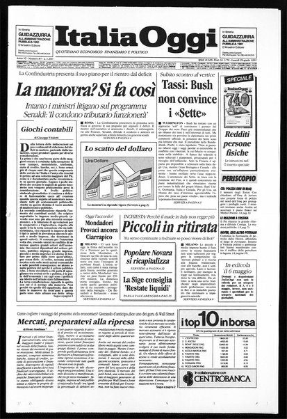 Italia oggi : quotidiano di economia finanza e politica